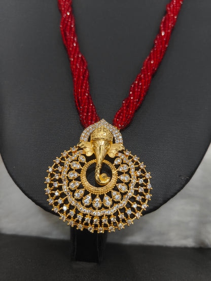Ganesh Red Hydro Locket
